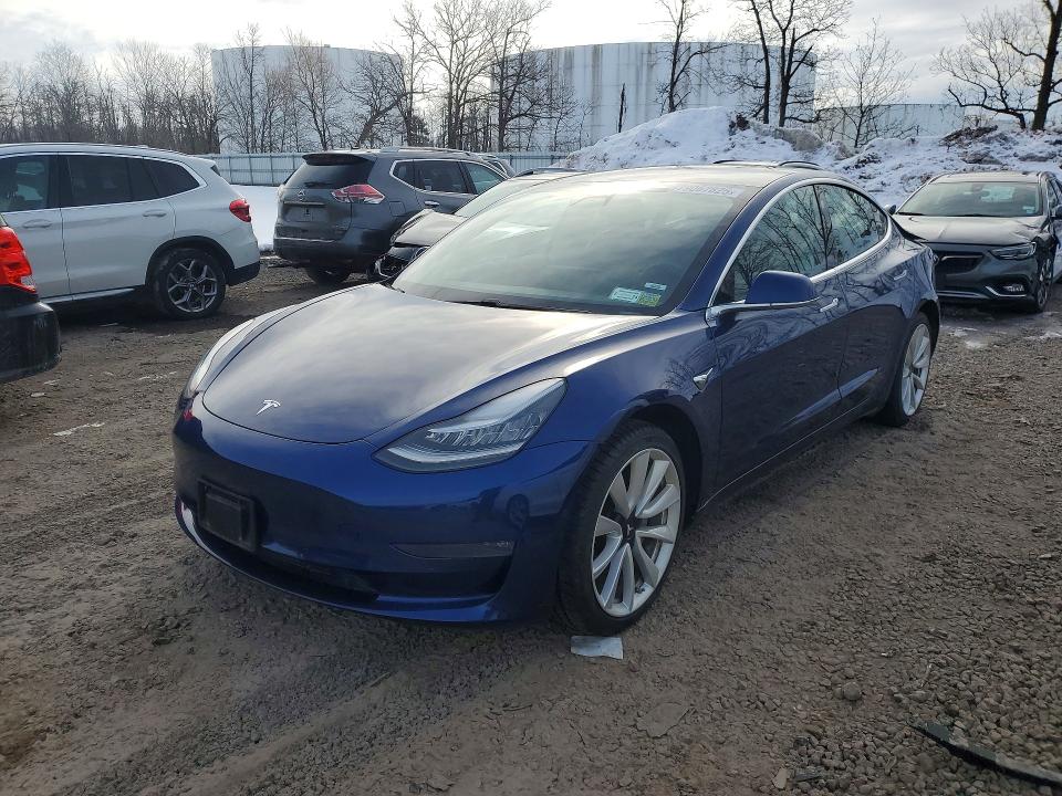 2020 Tesla Model 3 VIN 5YJ3E1EB3LF620443 COPART salvage auction — REAR END, Ny - Mv907A-Parts Only, sold $7,400 on 2026-07-22 (photo 1)