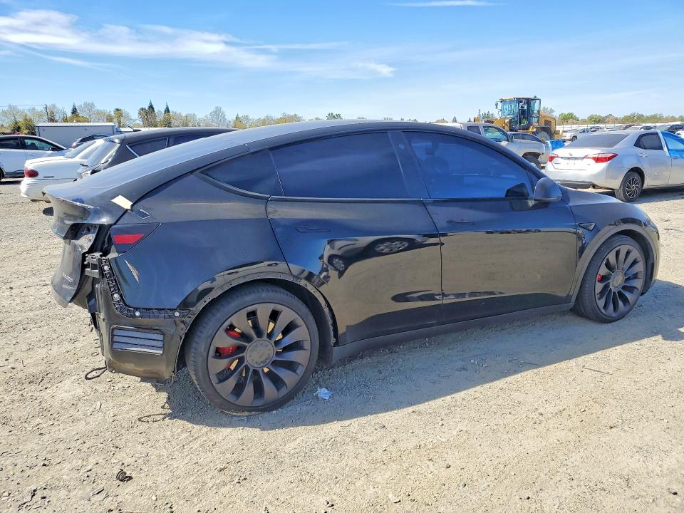 2021 Tesla VIN 5YJYGDEF5MF151250 COPART salvage auction — REAR END, Ca - Salvage Certificate, sold $7,100 on 2026-07-21 (photo 3)
