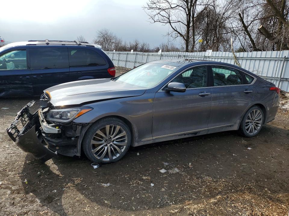 2015 Hyundai Genesis VIN KMHGN4JF6FU017537 COPART salvage auction — FRONT END, Salvage Title, sold $375 on 2026-07-23 (photo 1)