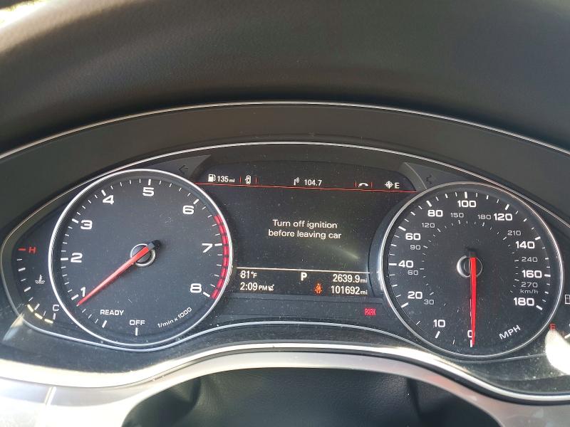 2016 Audi A7 VIN WAUWGAFC5GN096229 COPART salvage auction — WATER/FLOOD, Sc - Cert Of Title-Salvage Water, sold $4,150 on 2026-07-06 (photo 9)