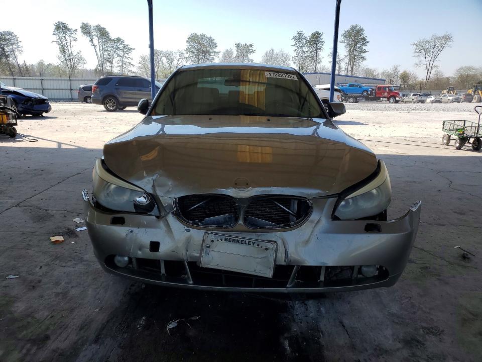 2005 BMW 5 series VIN WBANA73525B816879 COPART salvage auction — FRONT END, GA - BILL OF SALE - PARTS ONLY, sold $225 on 2026-07-23 (photo 5)