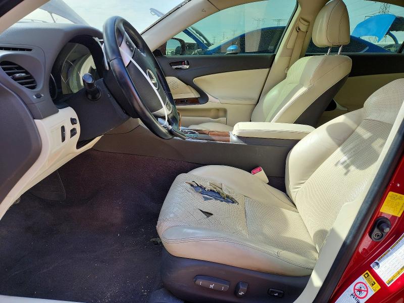 2012 Lexus Is VIN JTHCF5C20C5052837 COPART salvage auction — FRONT END, Il - Salvage Certificate, sold $1,150 on 2026-07-02 (photo 7)