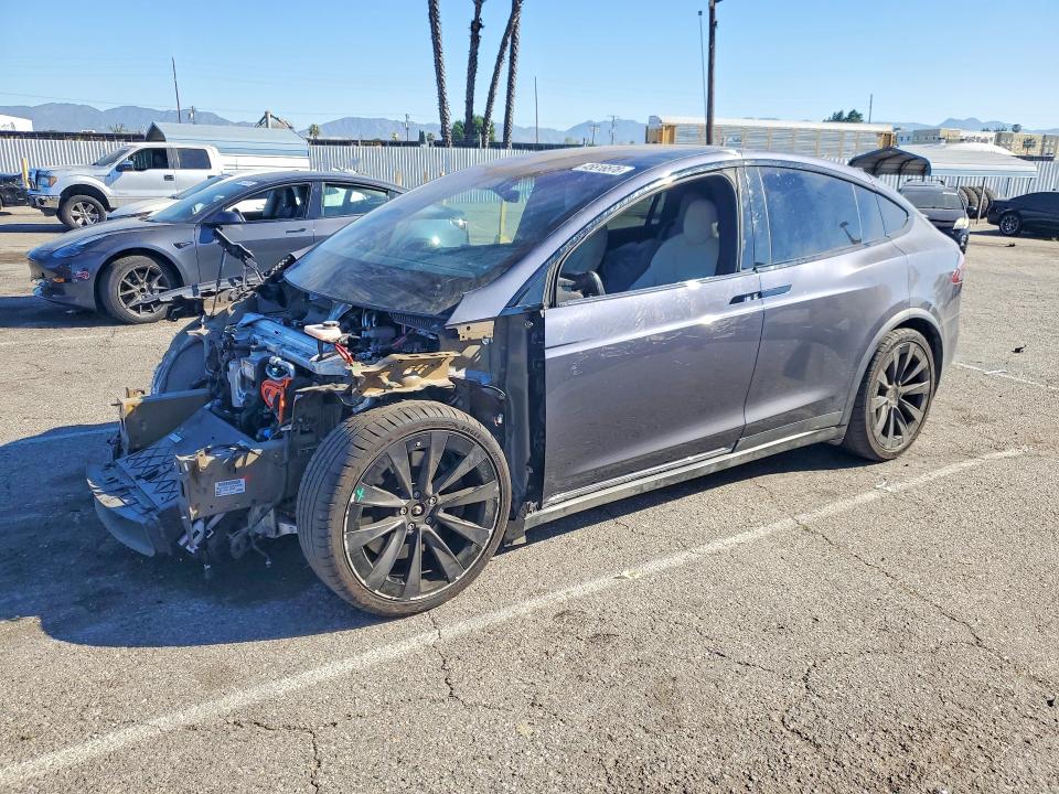 2022 Tesla Model x VIN 7SAXCBE51NF329551 COPART salvage auction — FRONT END, Ca - Salvage Certificate, sold $12,700 on 2026-07-31 (photo 1)
