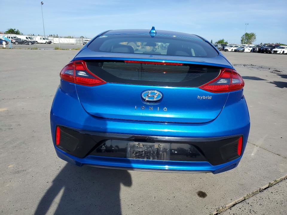 2017 Hyundai Ioniq VIN KMHC75LC9HU057695 COPART salvage auction — FRONT END, Ca - Salvage Certificate, sold $2,050 on 2026-07-10 (photo 6)