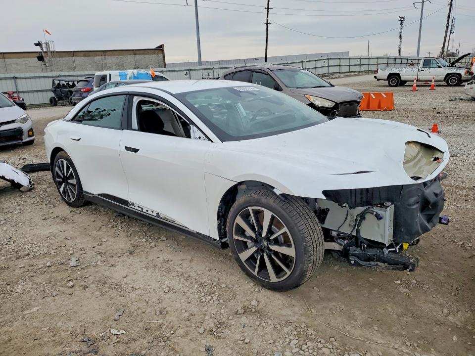 2026 Lucid Air VIN 50EA1TEA2TA041132 COPART salvage auction — FRONT END, Salvage Title, sold $7,400 on 2026-08-21 (photo 4)
