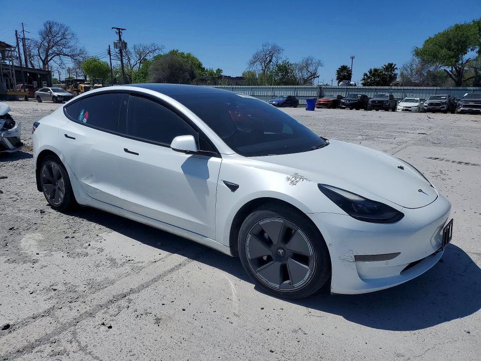 2021 Tesla Model 3 VIN 5YJ3E1EAXMF016168 COPART salvage auction — FRONT END, Tx - Salvage Vehicle Title, sold $5,200 on 2026-07-14 (photo 4)