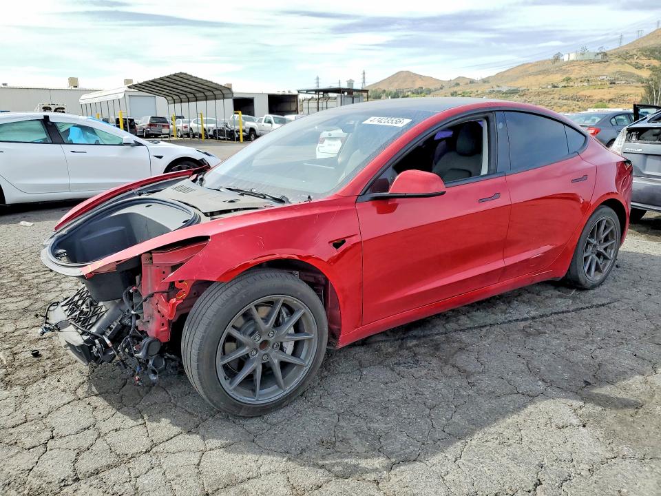 2023 Tesla Model 3 VIN 5YJ3E1EA2PF513896 COPART salvage auction — FRONT END, Salvage Title, sold $6,000 on 2026-07-27 (photo 1)