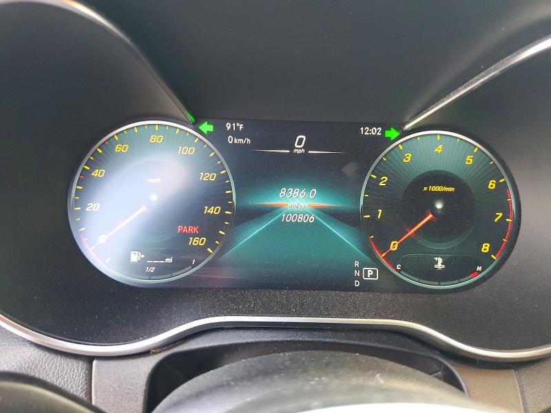 2021 Mercedes-benz C class VIN W1KWF8EB3MR607048 COPART salvage auction — FRONT END, Wv - Certificate Of Title, sold $7,800 on 2026-07-26 (photo 9)