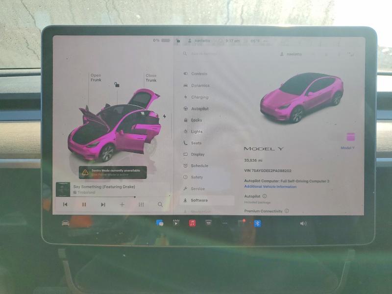 2023 Tesla Model y VIN 7SAYGDEE2PA088202 COPART salvage auction — FRONT END, Salvage Title, sold $15,000 on 2026-07-16 (photo 9)