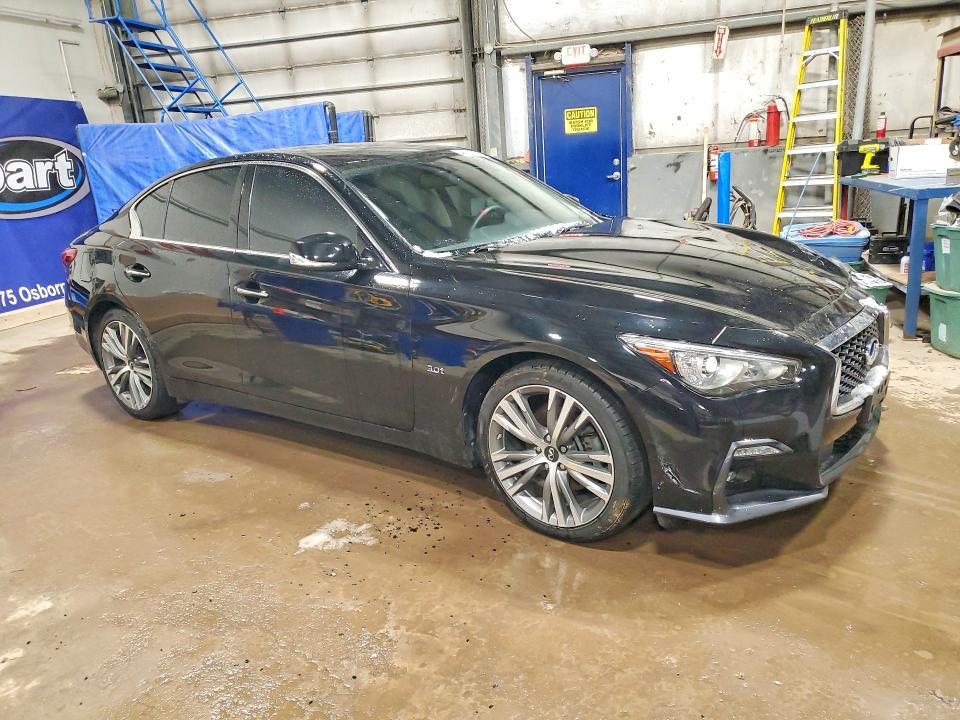 2019 Infiniti Q50 VIN JN1EV7AR9KM551667 COPART salvage auction — FRONT END, On - Permit Salvage, sold $4,600 on 2026-07-16 (photo 4)