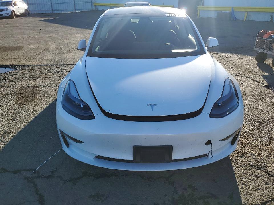 2023 Tesla Model 3 VIN 5YJ3E1EB5PF619848 COPART salvage auction — REAR END, Ca - Salvage Certificate, sold $7,600 on 2026-07-31 (photo 5)