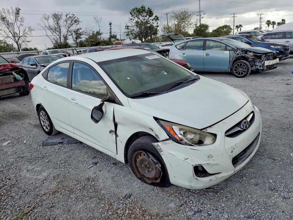 2013 Hyundai Accent VIN KMHCT4AE8DU368281 COPART salvage auction — FRONT END, Fl - Certificate Of Destruction, sold $325 on 2026-07-28 (photo 4)