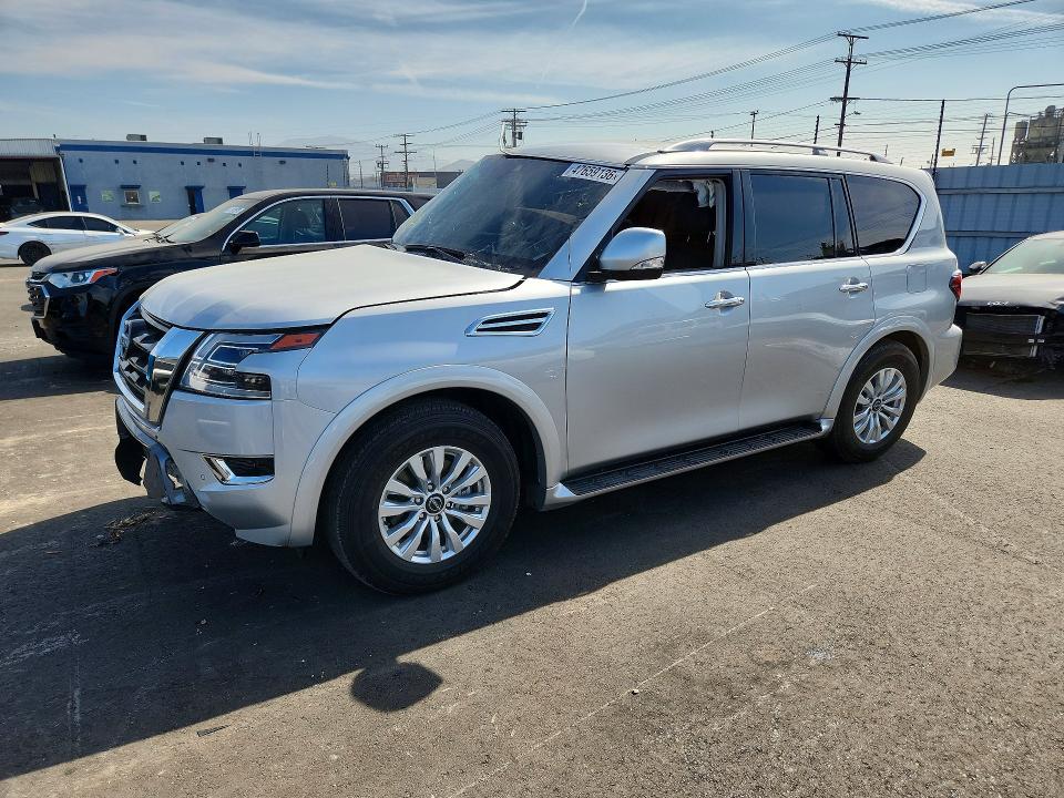 2024 Nissan Armada VIN JN8AY2AC4R9196555 COPART salvage auction — ROLLOVER, Mo - Dis/Dlr/Exp Only Clean Title, sold $11,200 on 2026-07-27 (photo 1)