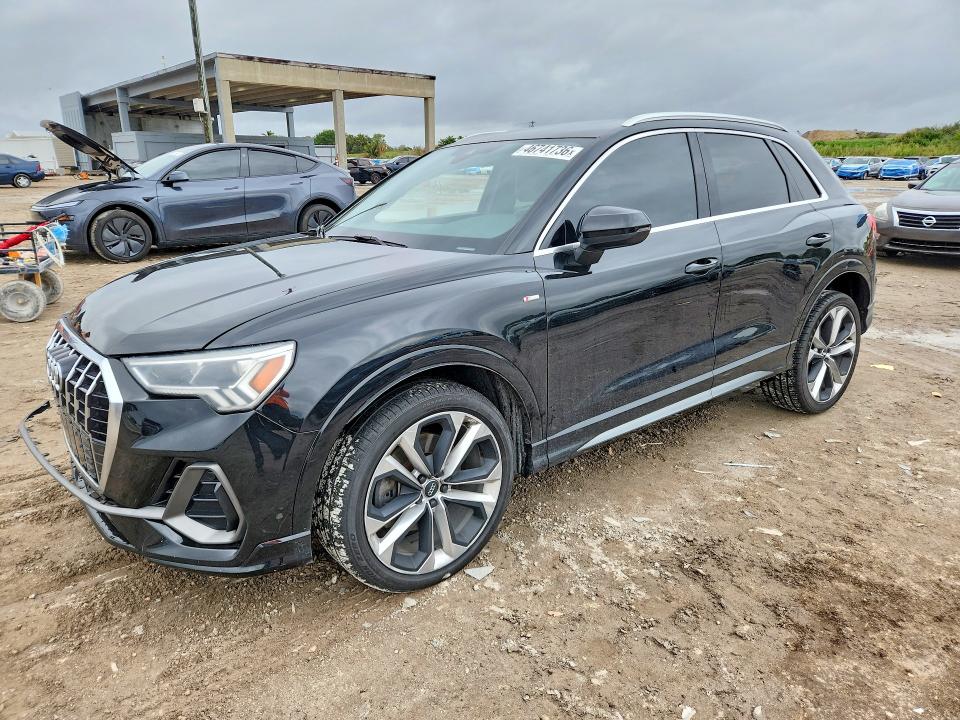 2020 Audi Q3 VIN WA1EECF37L1027263 COPART salvage auction — FRONT END, Fl - Certificate Of Destruction, sold $4,500 on 2026-07-07 (photo 1)