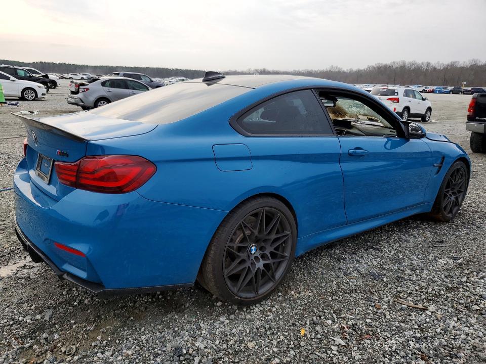 2020 BMW M4 VIN WBS4Y9C08LFJ30239 COPART salvage auction — ENGINE BURN, Sc - Non-Reb & Rem Salvage Title, sold $22,900 on 2026-07-08 (photo 3)