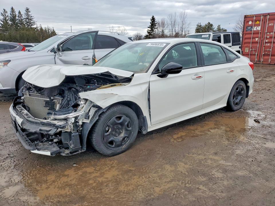 2022 Honda Civic VIN 2HGFE2F50NH129399 COPART salvage auction — FRONT END, ON - PERMIT SALVAGE, sold $3,600 on 2026-07-02 (photo 1)