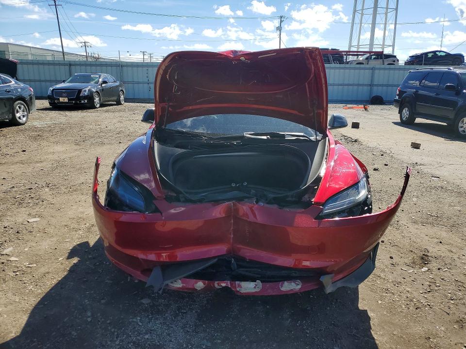 2024 Tesla Model 3 VIN 5YJ3E1EA2RF749838 COPART salvage auction — FRONT END, Il - Salvage Certificate, sold $10,200 on 2026-07-17 (photo 5)