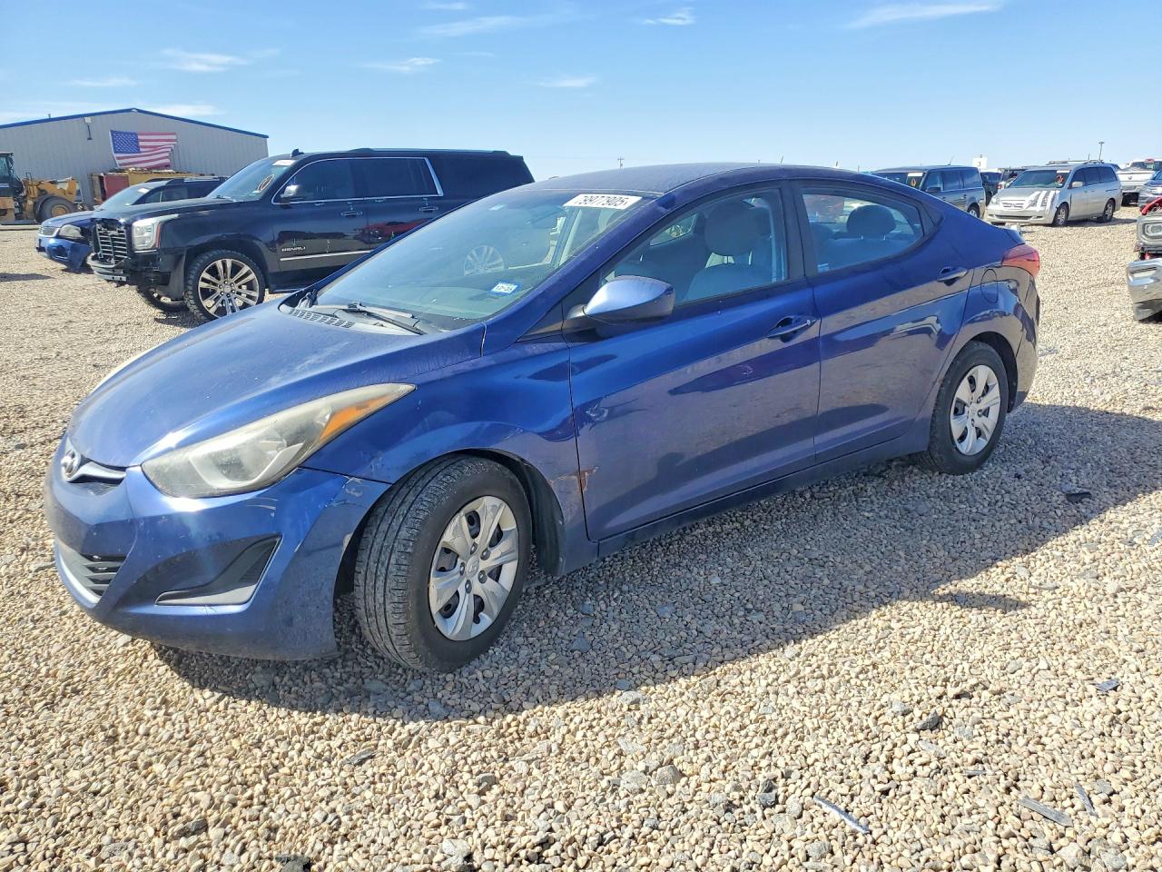 2016 Hyundai Elantra VIN 5NPDH4AE8GH700423 COPART salvage auction — Hail, TX - SALVAGE VEHICLE TITLE, sold $1,700 on 2026-03-31 (photo 1)