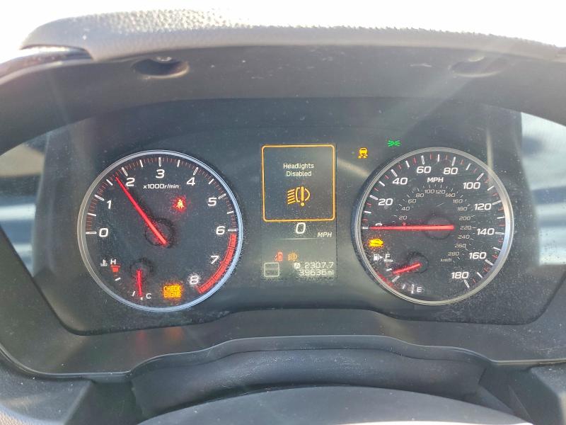 2023 Subaru Wrx VIN JF1VBAF60P9805820 COPART salvage auction — FRONT END, Nv - Salvage Title, sold $7,600 on 2026-07-30 (photo 9)