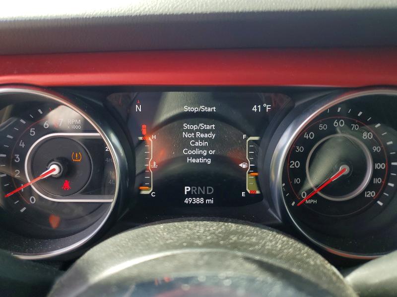 2021 Jeep Wrangler unlimited VIN 1C4HJXFG3MW617280 COPART salvage auction — MINOR DENT/SCRATCHES, Mo - Certificate Of Title, sold $23,500 on 2026-07-09 (photo 9)