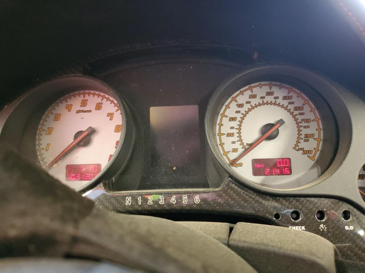 2012 Lamborghini Gallardo VIN ZHWGU7AJ5CLA11916 COPART salvage auction — All Over, NC - SALVAGE CERTIFICATE OF TITLE, sold $41,000 on 2025-09-24 (photo 9)