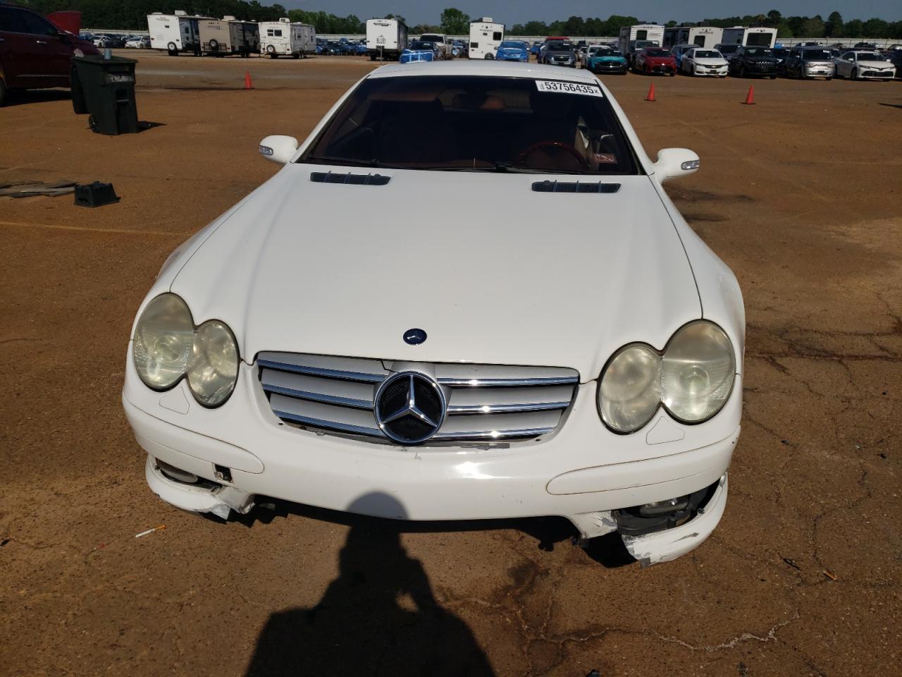 2003 Mercedes-Benz SL-Class VIN WDBSK75F33F060315 COPART salvage auction — Front End, TX - CERTIFICATE OF TITLE, sold $1,150 on 2025-09-11 (photo 5)