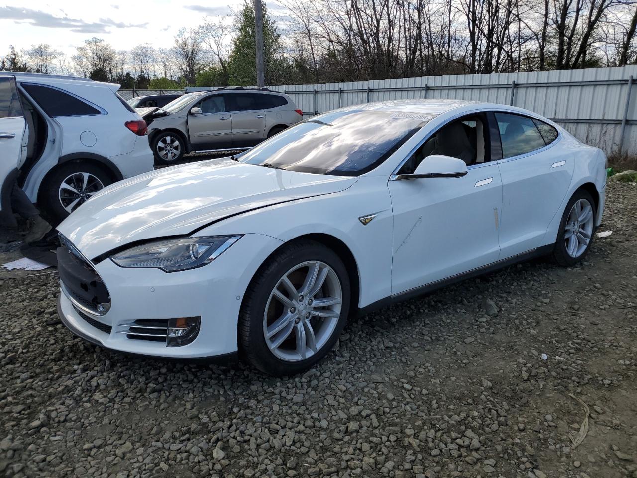 2014 Tesla Model s VIN 5YJSA1H1XEFP55657 COPART salvage auction — Front End, PA - CERT OF TITLE (P), sold $1,550 on 2025-09-11 (photo 1)