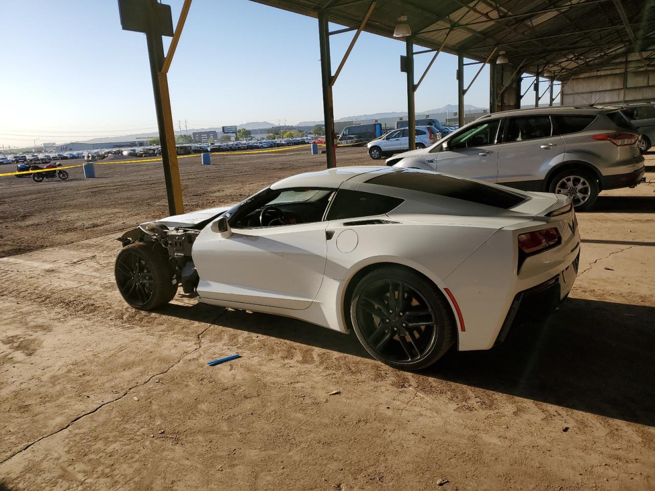 2019 Chevrolet Corvette Stingray VIN 1G1YB2D75K5100805 COPART salvage auction — FRONT END, AZ - CERT OF TITLE - SALVAGE, sold $18,900 on 2025-04-28 (photo 2)