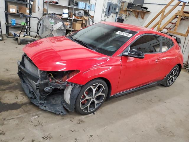 2019 Hyundai Veloster VIN KMHT36AH3KU002361 COPART salvage auction — FRONT END, Mn - Cert Of Title-Salvage, sold $250 on 2026-07-30 (photo 1)