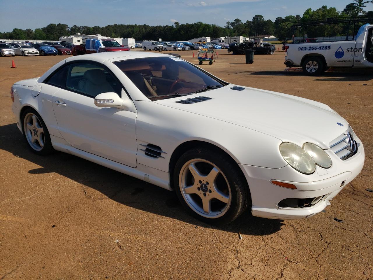 2003 Mercedes-Benz SL-Class VIN WDBSK75F33F060315 COPART salvage auction — Front End, TX - CERTIFICATE OF TITLE, sold $1,150 on 2025-09-11 (photo 4)