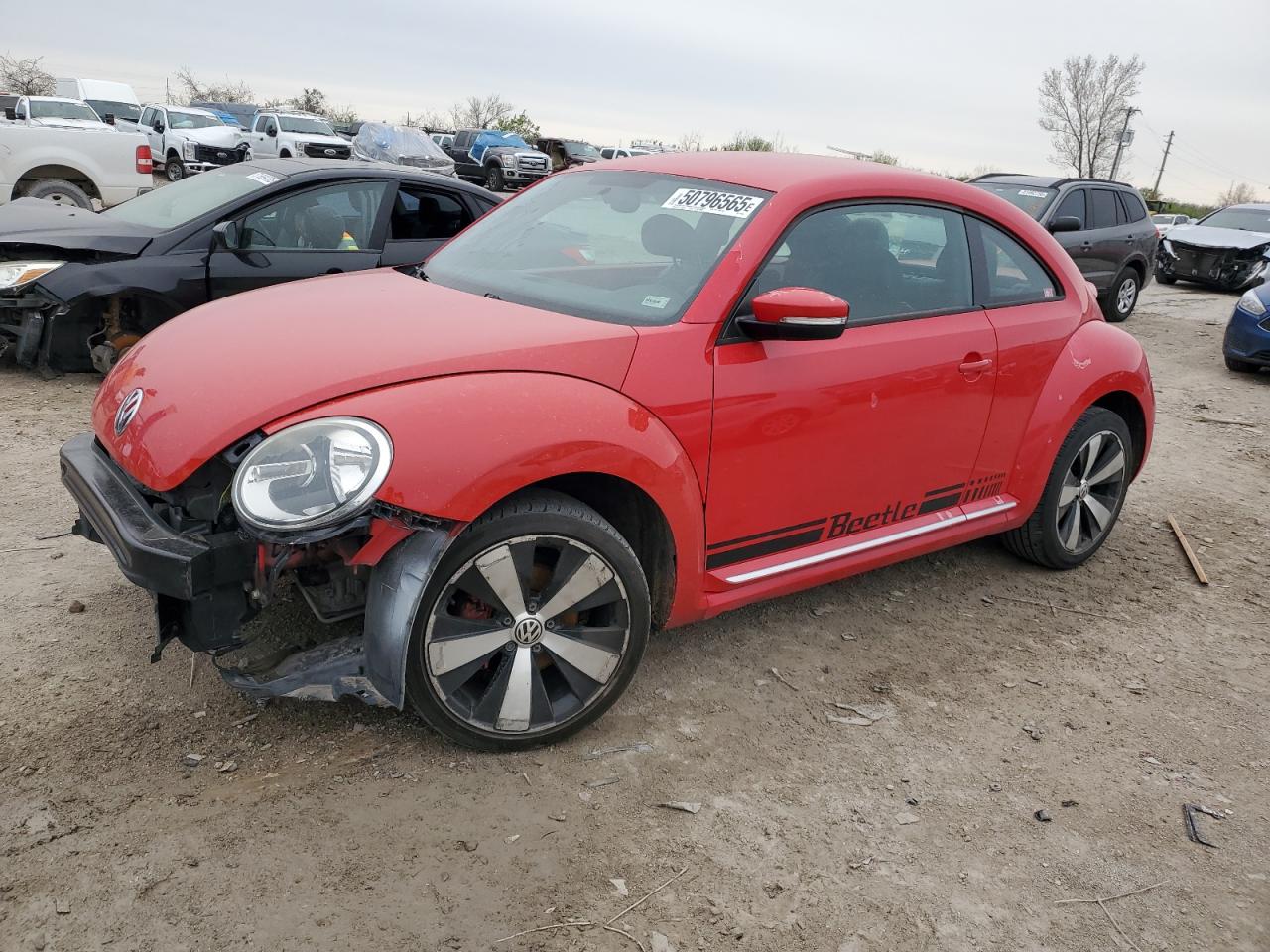 2012 VOLKSWAGEN BEETLE VIN 3VWJP7AT9CM649330 COPART salvage auction — FRONT END, MO - SALVAGE CERTIFICATE OF TITLE, sold $1,250 on 2025-04-22 (photo 1)