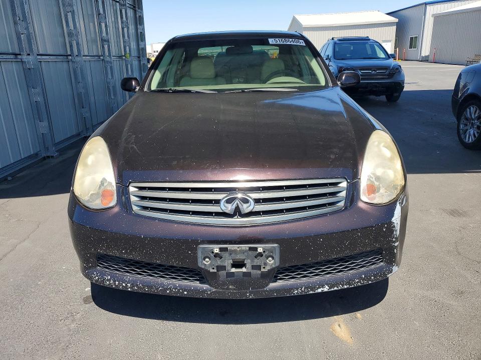 2005 Infiniti G35 VIN JNKCV51E85M201522 COPART salvage auction — FRONT END, Ca - Salvage Certificate, sold $525 on 2026-07-09 (photo 5)