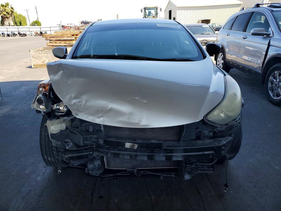 2013 Hyundai Elantra VIN KMHDH4AE7DU551595 COPART salvage auction — FRONT END, Ca - Salvage Certificate, sold $725 on 2026-07-09 (photo 5)