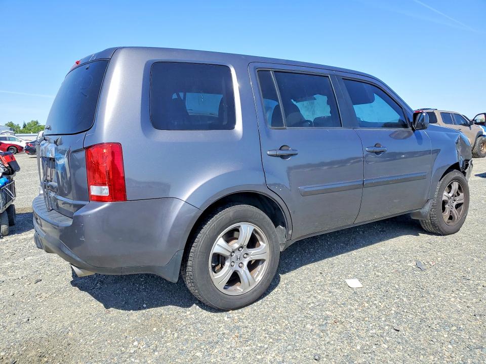 2014 Honda Pilot VIN 5FNYF3H71EB008914 COPART salvage auction — FRONT END, Ca - Salvage Certificate, sold $2,100 on 2026-07-02 (photo 3)