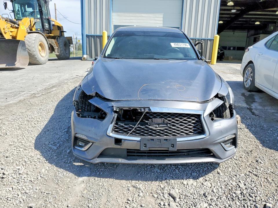 2019 Infiniti Q50 VIN JN1EV7AR6KM554087 COPART salvage auction — FRONT END, Pa - Certificate Of Salvage, sold $3,550 on 2026-07-10 (photo 5)