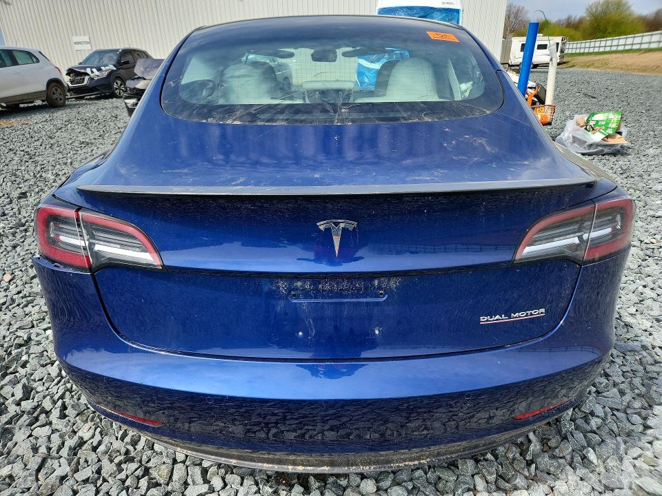 2021 Tesla VIN 5YJ3E1EC8MF849551 COPART salvage auction — FRONT END, Mi - Certificate Of Title, sold $4,600 on 2026-07-31 (photo 6)