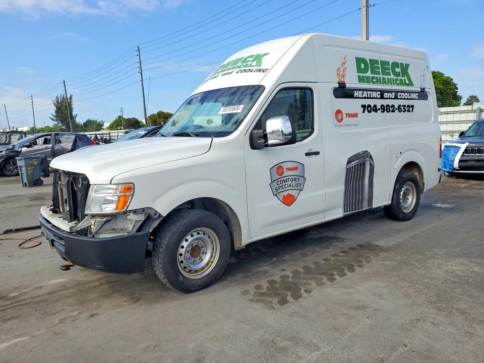 2019 Nissan Nv 2500 VIN 1N6AF0LYXKN811327 COPART salvage auction — MECHANICAL, Nc - Salvage Certificate Of Title, sold $3,450 on 2026-07-30 (photo 1)