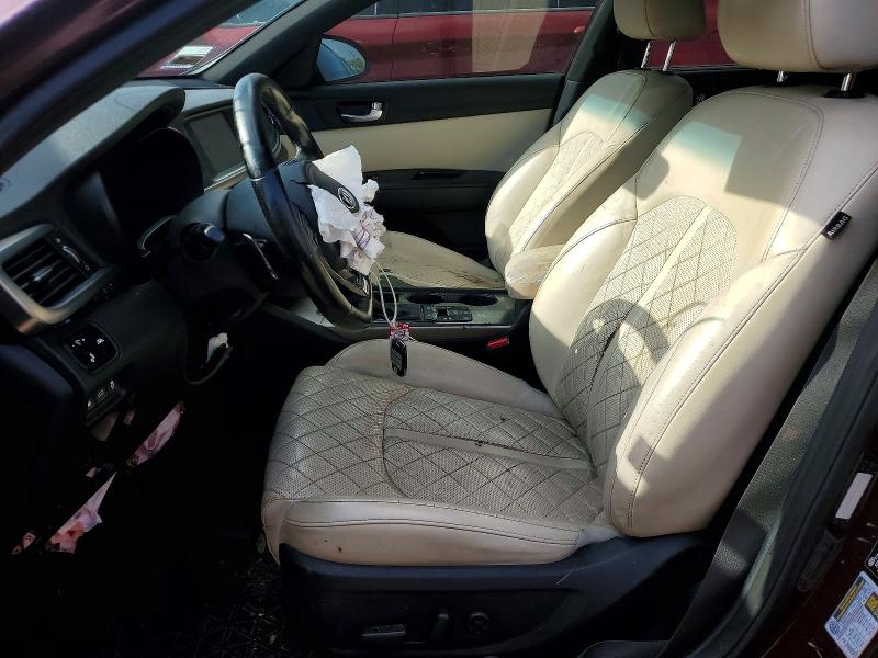 2016 Kia Optima VIN 5XXGV4L28GG052411 COPART salvage auction — FRONT END, Tx - Salvage Vehicle Title, sold $1,200 on 2026-07-31 (photo 7)