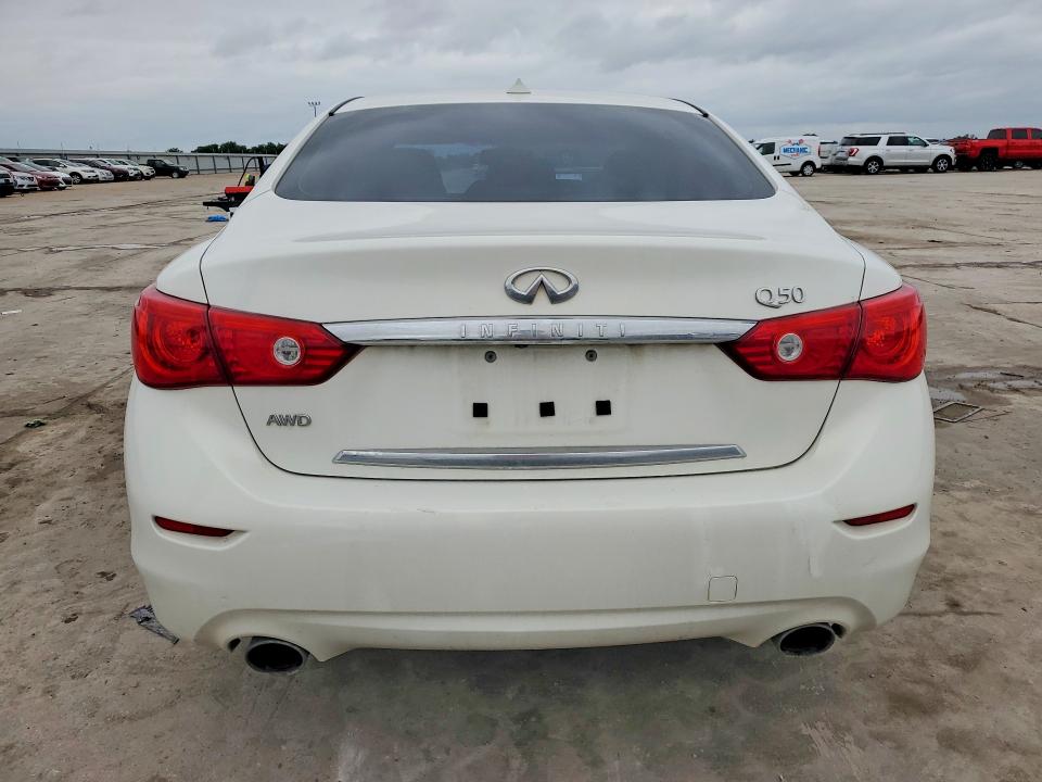 2015 Infiniti Q50 VIN JN1BV7AR5FM399766 COPART salvage auction — FRONT END, Tx - Salvage Vehicle Title, sold $2,400 on 2026-07-09 (photo 6)