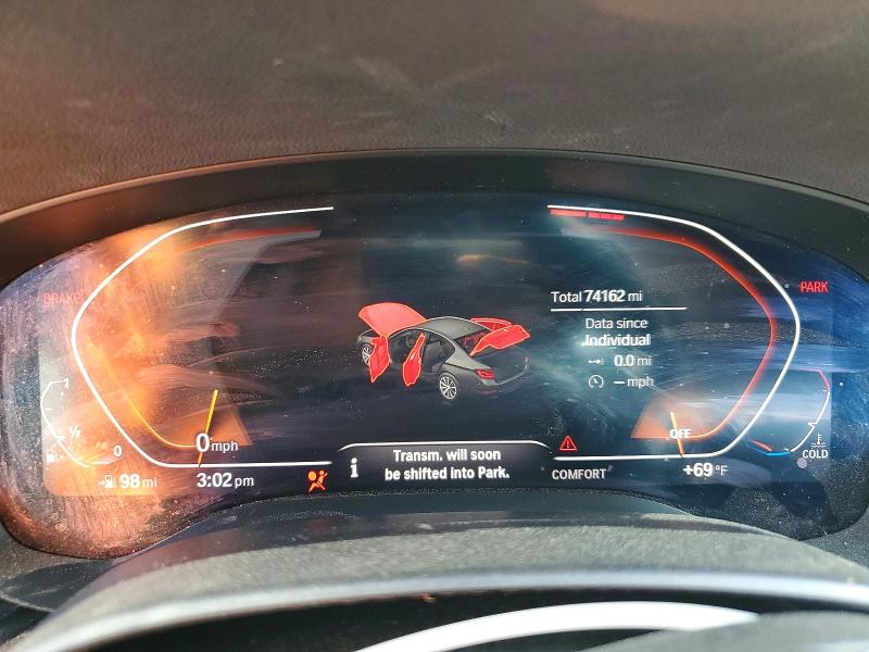 2020 BMW 5er VIN WBAJR3C03LWW83110 COPART salvage auction — FRONT END, Ca - Salvage Certificate, sold $9,300 on 2026-07-16 (photo 9)