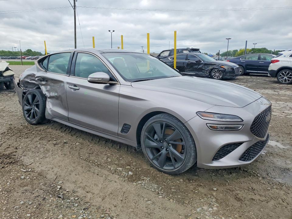 2023 Genesis G70 VIN KMTG34TA5PU104425 COPART salvage auction — SIDE, In - Cert Of Title-Salvage Title, sold $9,700 on 2026-07-17 (photo 4)