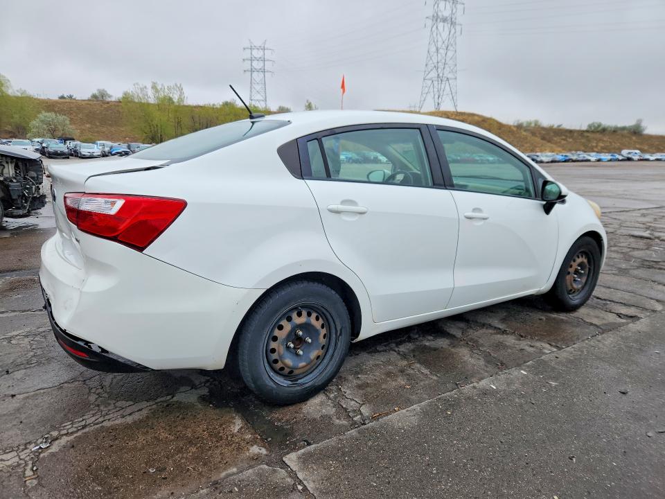 2013 Kia Rio VIN KNADM4A38D6290767 COPART salvage auction — REAR END, Wy - Dis/Dlr/Exp Only Clean Title, sold $275 on 2026-07-20 (photo 3)