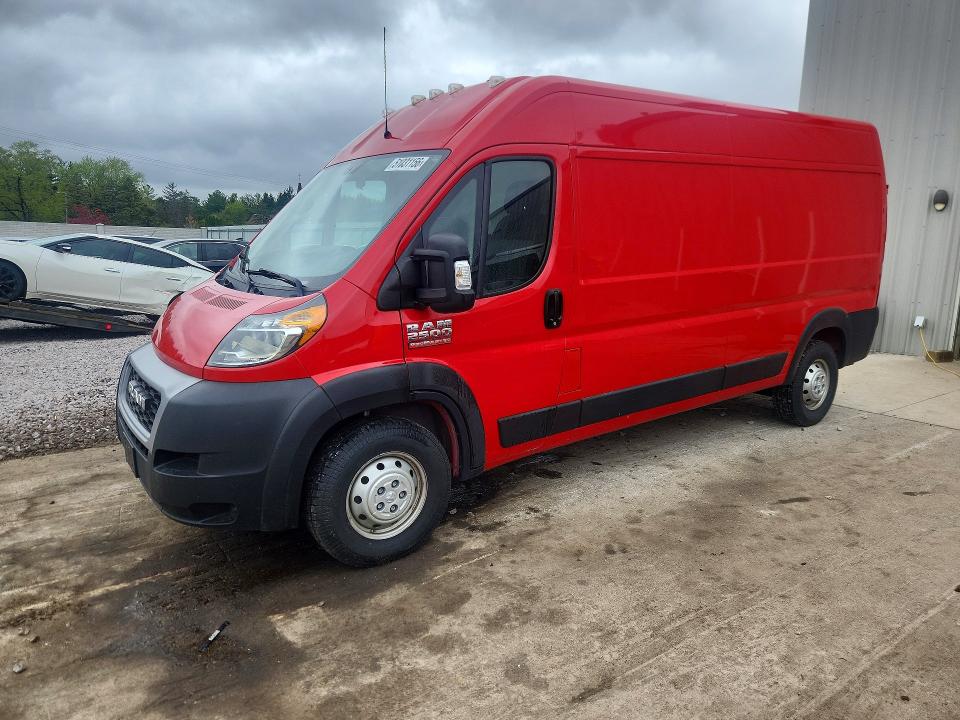 2021 Ram Promaster 2500 VIN 3C6LRVDG9ME585933 COPART salvage auction — ROOF, Wi - Cert Of Title-Salvage Vehicle, sold $7,000 on 2026-07-16 (photo 1)