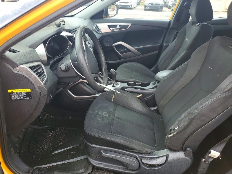 2016 Hyundai Veloster VIN KMHTC6ADXGU275334 COPART salvage auction — ENGINE BURN, Sc - Cert Of Title-Salvage Fire, sold $200 on 2026-07-31 (photo 7)