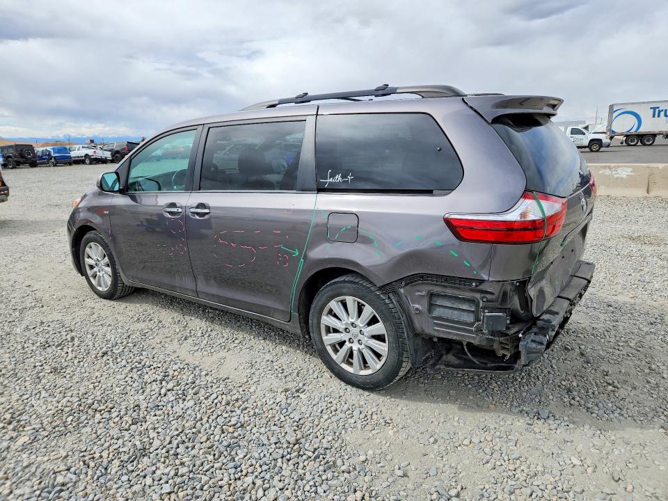 2017 Toyota Sienna VIN 5TDDZ3DC8HS170841 COPART salvage auction — REAR END, CO - PUBLIC - SALVAGE TITLE (P), sold $6,200 on 2026-07-07 (photo 2)
