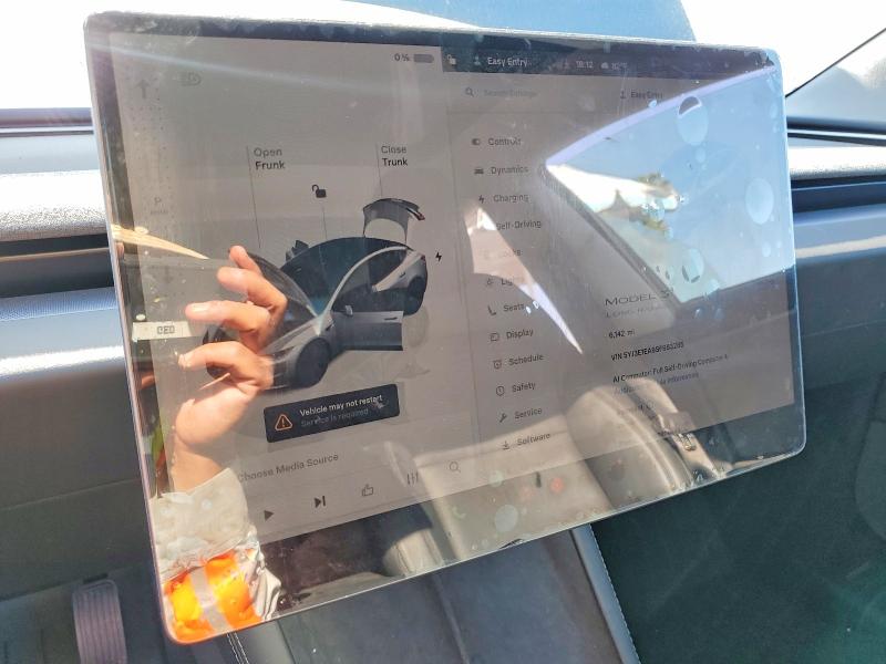 2025 Tesla Model 3 VIN 5YJ3E1EA9SF983285 COPART salvage auction — REAR END, Ca - Salvage Certificate, sold $11,000 on 2026-07-10 (photo 9)
