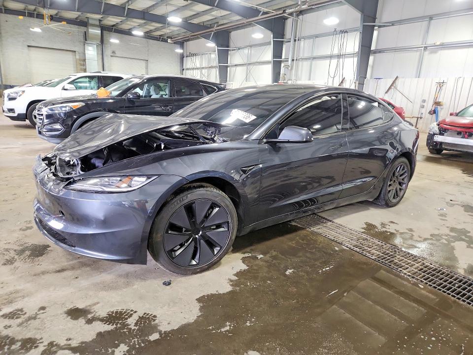 2025 Tesla Model 3 VIN 5YJ3E1EA8SF040059 COPART salvage auction — FRONT END, Salvage Title, sold $11,200 on 2026-08-25 (photo 1)