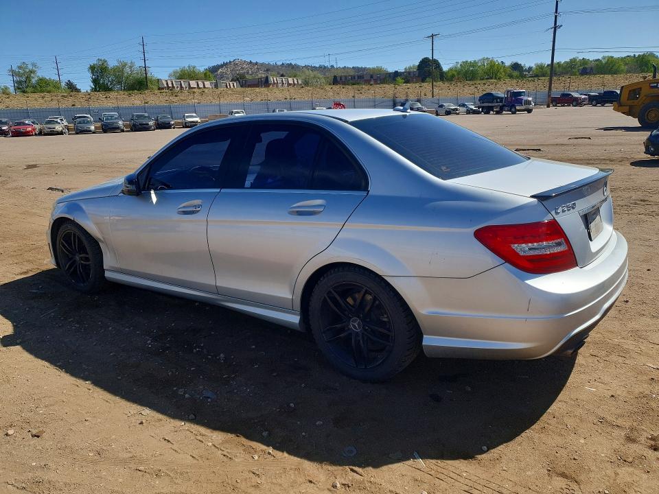 2012 Mercedes-benz C-klasse VIN WDDGF4HB3CR227425 COPART salvage auction — FRONT END, Tx - Dis/Dlr/Exp Only Salvage Title, sold $650 on 2026-07-08 (photo 2)