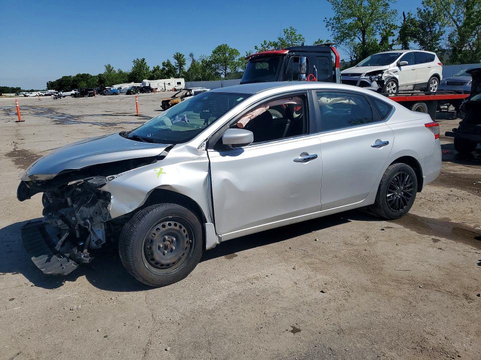 2015 Nissan Sentra VIN 3N1AB7APXFL695606 COPART salvage auction — FRONT END, MO - SALVAGE CERTIFICATE OF TITLE, sold $325 on 2026-07-02 (photo 1)