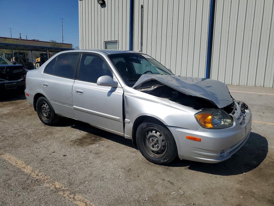 2005 Hyundai Accent VIN KMHCG45CX5U625326 COPART salvage auction — FRONT END, UT - SALVAGE CERTIFICATE, sold $125 on 2026-07-14 (photo 4)